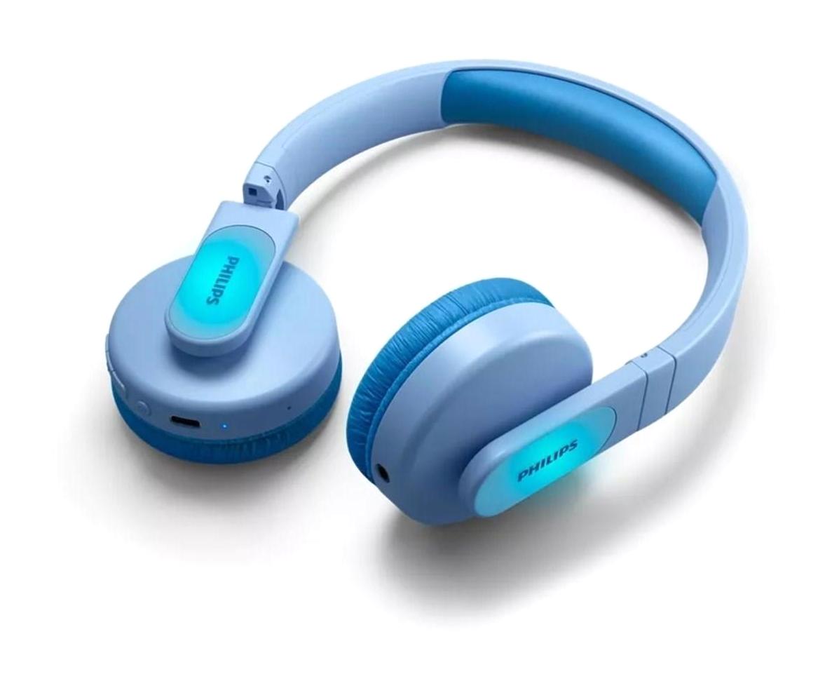 Philips 5.0 Işıklı Gürültü Önleyici Kablosuz Kulak Üstü Bluetooth Kulaklık Mavi