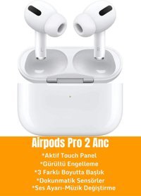 Bakeey Airpods Pro 2.Nesil Anc 5.3 Gürültü Önleyici Kulak İçi Bluetooth Kulaklık Beyaz