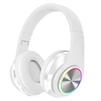 Blue İnter B39 5.0 Işıklı Kablosuz Kulak Üstü Bluetooth Kulaklık Beyaz