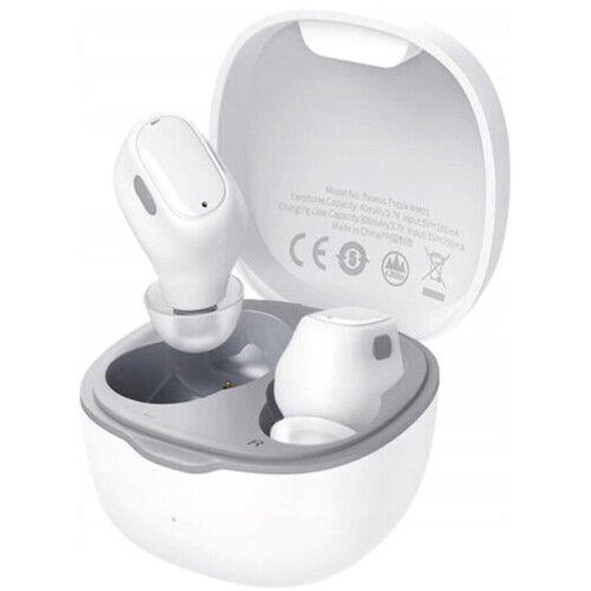 Baseus 5.0 5.0 Gürültü Önleyici Kablosuz Kulak İçi Bluetooth Kulaklık Beyaz