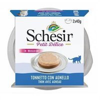 Schesir Petit Delice in Mousse Kuzu Etli Yetişkin Yaş Kedi Maması 2x40 gr