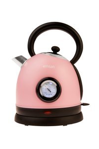 Emsan Turtle Çelik 1.8 lt 2200 W Işıklı Retro Pembe Kettle
