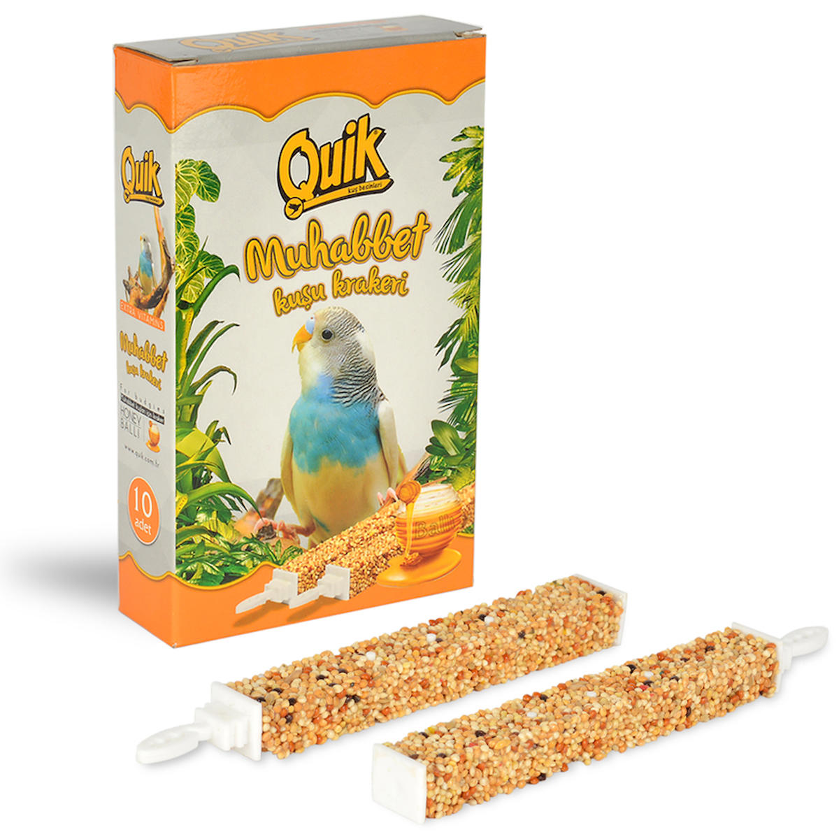Quik Tava Ballı Muhabbet Kuşu Kraker Yemi 10'lu