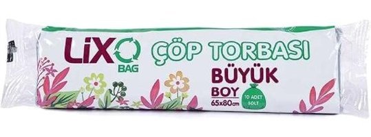 Lixo Büyük Boy 65x80 cm 5x10 Adet Çöp Poşeti