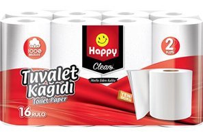 Happy Clean 2 Katlı 16'lı Rulo Tuvalet Kağıdı