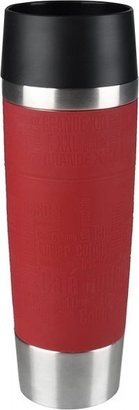 Tefal Travel Paslanmaz Çelik-Silikon 500 ml Bardak Termos Kırmızı