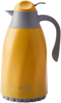Emsan Sırça Plastik 1.3 lt Çaydanlık Termos Sarı
