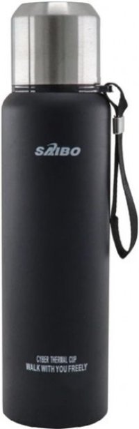 Saibo Çift Katlı Vakumlu Paslanmaz Çelik 800 ml Outdoor Termos Siyah