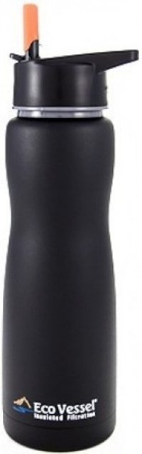 EcoVessel Aqua Insulated Paslanmaz Çelik 750 ml Outdoor Termos Siyah