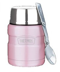 Thermos Stainless King Food Jar Paslanmaz Çelik 470 ml Yemek Termosu Pembe