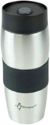 Penguen PNG-3026 Paslanmaz Çelik-Silikon 360 ml Bardak Termos Siyah
