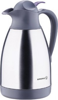 Korkmaz Satina Max Paslanmaz Çelik 1.5 lt Çaydanlık Termos Gri