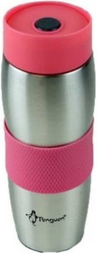 Penguen PNG-3026 Paslanmaz Çelik-Silikon 360 ml Bardak Termos Pembe