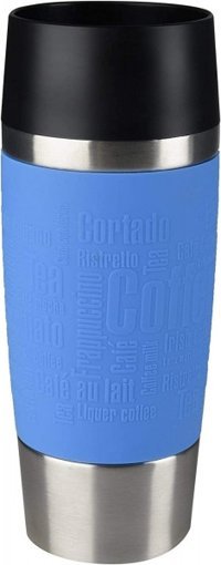 Tefal Travel Paslanmaz Çelik-Silikon 360 ml Bardak Termos Mavi