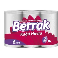 Berrak 2 Katlı 4x6'lı Rulo Kağıt Havlu