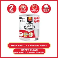 Happy Clean Dev 2 Katlı 3'lü Rulo Kağıt Havlu