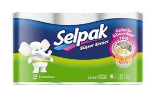 Selpak Yağ Emici Havlu 3 Katlı 6'lı Rulo Kağıt Havlu