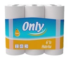 Only 3 Katlı 6'lı Rulo Kağıt Havlu