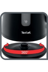 Tefal Element Çelik 1.7 lt 2000 W Işıklı Klasik Siyah Kettle