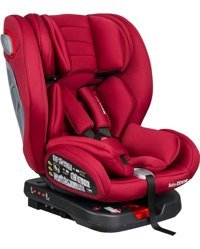 Baby Door Airfox Isofixli-Emniyet Kemerli 360 Derece Dönen 0-36 kg Yatabilen Yükseklik Ayarlı Çift Yönlü Oto Koltuğu Kırmızı