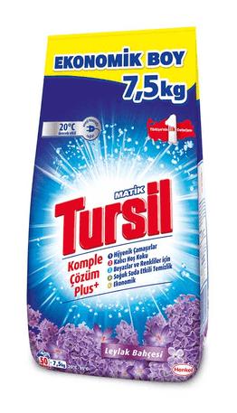 Tursil Renkliler ve Beyazlar İçin 50 Yıkama Toz Deterjan 7.5 kg