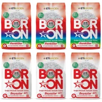 Eti Maden Boron Renkliler ve Beyazlar İçin 156 Yıkama Toz Deterjan 6x4 kg