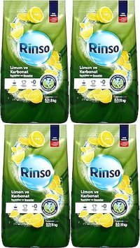 Rinso Matik Renkliler ve Beyazlar İçin 212 Yıkama Toz Deterjan 4x8 kg