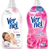 Vernel Max Gül - Sensitive 60 Yıkama Yumuşatıcı 2x1.44 lt