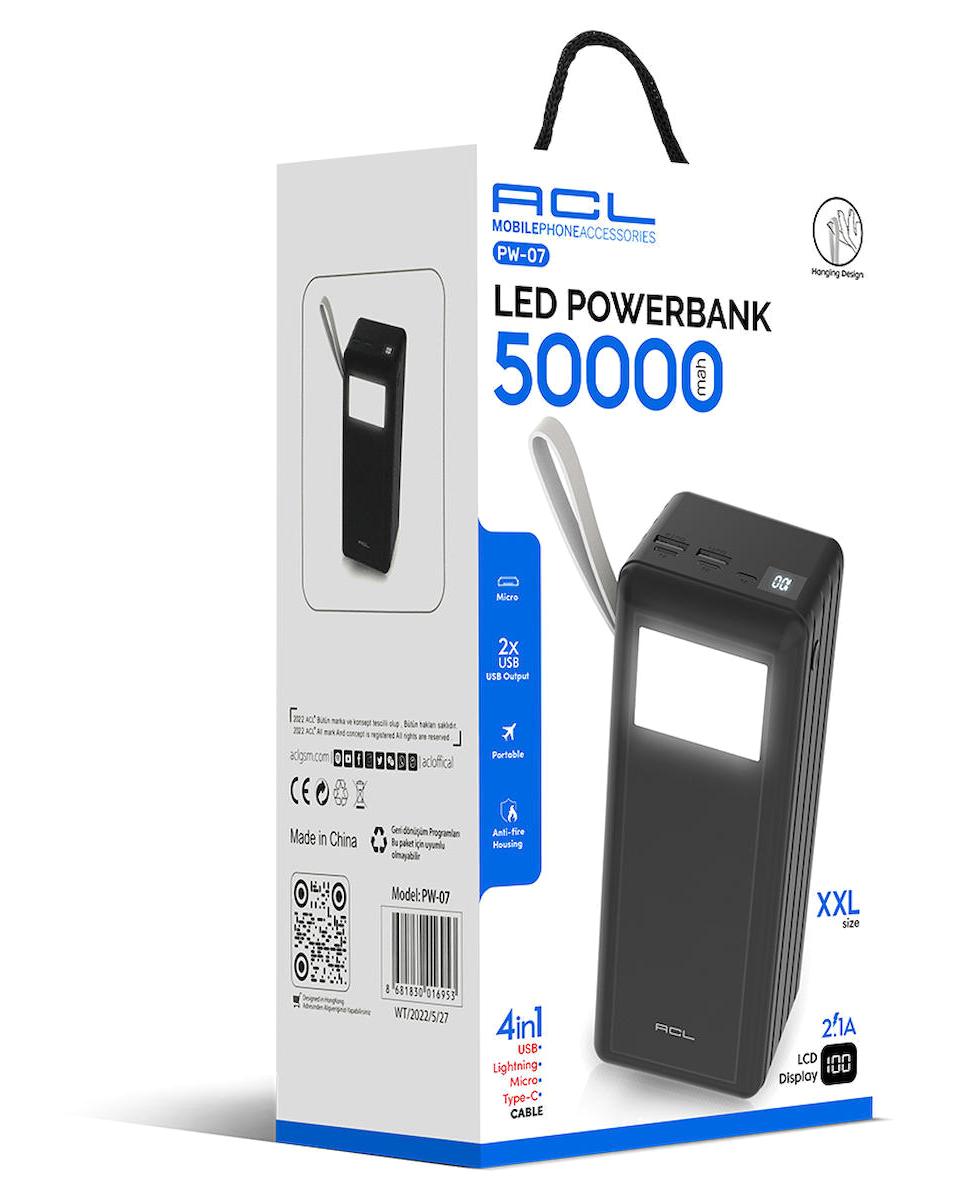 Acl PW-07 50000 mAh Powerbank Siyah