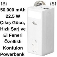 Peeq Konfulon J10 50000 mAh Hızlı Şarj Powerbank Siyah