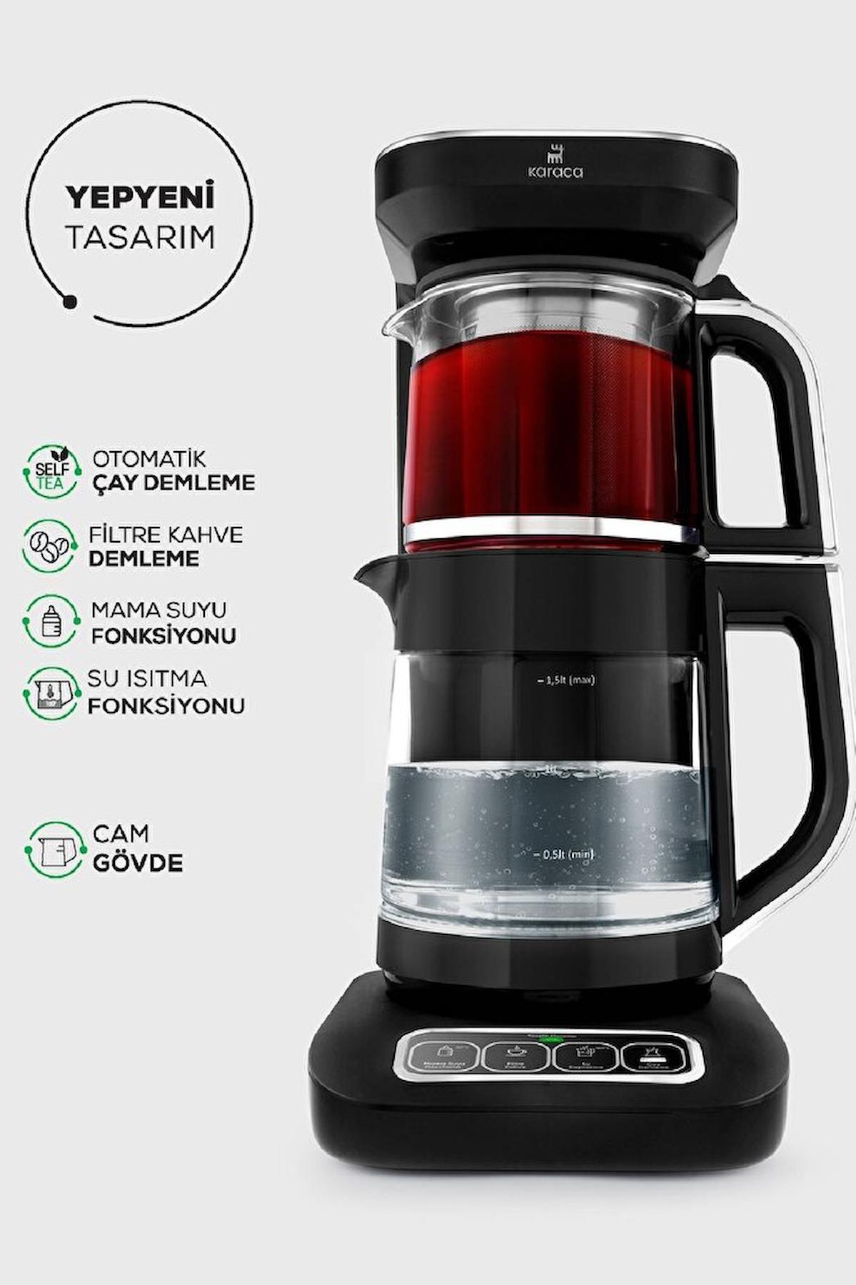 Karaca Robotea Pro Cam Gövdeli 2500 W Graphite Çay Makinesi