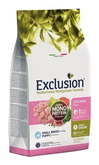 Exclusion Monoprotein Sığır Etli Tahıllı Tavuklu ve Narlı Küçük Irk Yavru Köpek Maması 2 kg