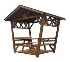 Garden Mobilya Dikdörtgen Ahşap Kahverengi Bahçe Masası