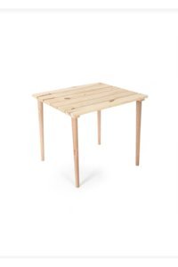 Natural Wood Katlanabilir Dikdörtgen Ahşap Bahçe Masası