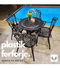 Formoutdoor Yuvarlak Plastik Bahçe Masası