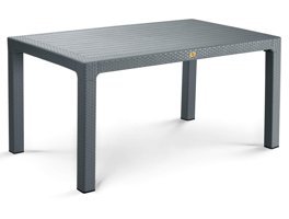 Bahex 90x150 cm Dikdörtgen Rattan Bahçe Masası