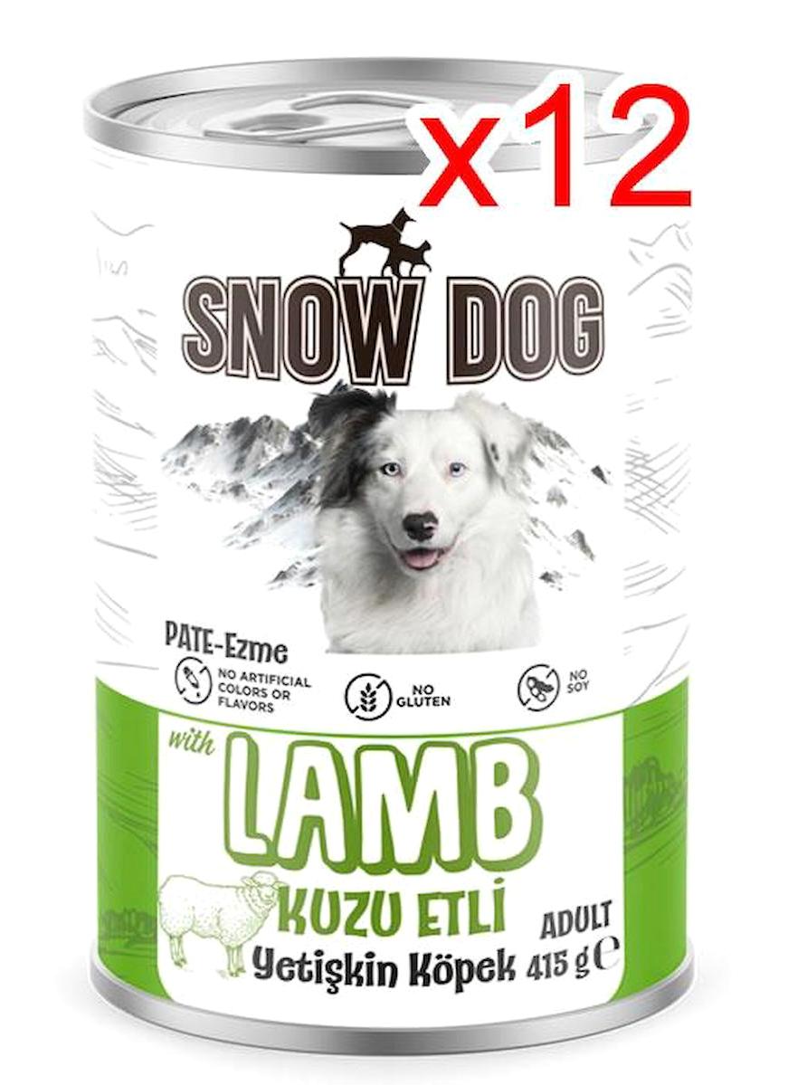 Snow Dog Kuzu Etli Yetişkin Yaş Köpek Maması 400 gr 12'li