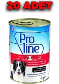 Pro Line Kuzu Etli Yetişkin Yaş Köpek Maması 415 gr 20'li