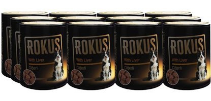 Rokus Ciğerli Yetişkin Yaş Köpek Maması 410 gr 12'li
