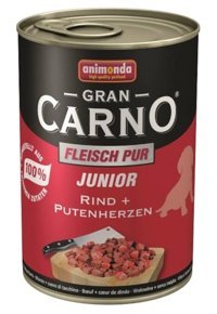 Animonda Gran Carno Sığır Etli-Yürek Yavru Yaş Köpek Maması 400 gr