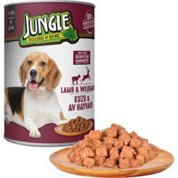 Jungle Kuzu Etli Yetişkin Yaş Köpek Maması 415 gr 24'lü