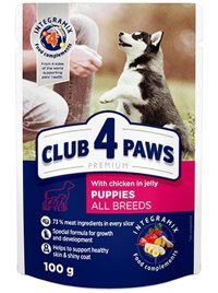 Club 4 Paws Premium Tavuklu Yavru Yaş Köpek Maması 100 gr 6'lı
