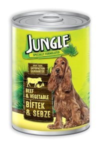Jungle Biftekli-Sebze Yetişkin Yaş Köpek Maması 415 gr