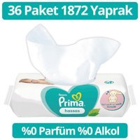 Prima Hassas 52 Yaprak 36'lı Paket Islak Havlu