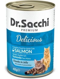 Dr.sacchi Premium Somonlu Yetişkin Yaş Kedi Maması 12x400 gr