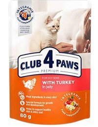 Club4paws Premium Pouch Hindi Yavru Yaş Kedi Maması 80 gr