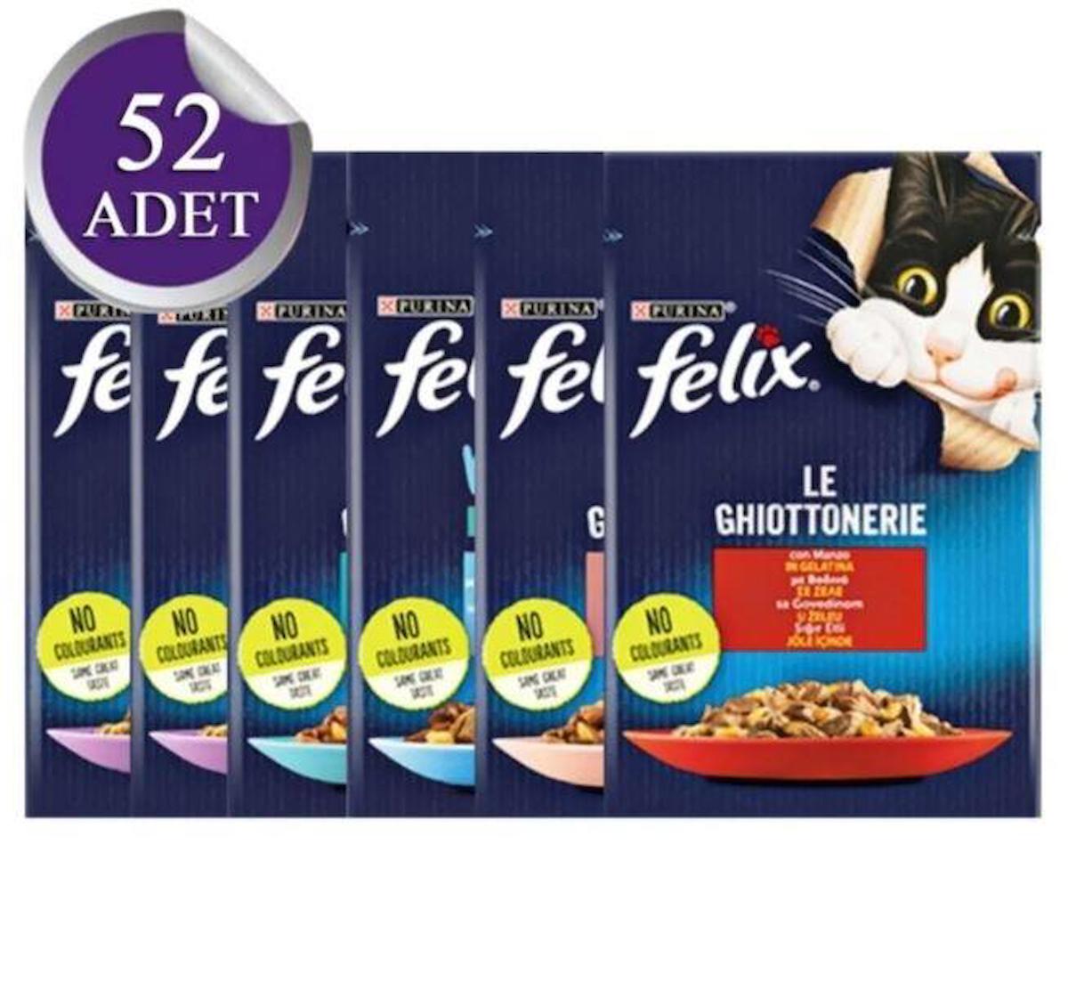 Felix Karışık Yetişkin Yaş Kedi Maması 52x85 gr