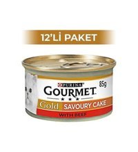 Gourmet Gold Sığır Eti Yetişkin Yaş Kedi Maması 12x85 gr