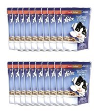 Felix Sığır Eti-Tavuk Yetişkin Yaş Kedi Maması 20x100 gr