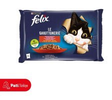 Felix Sığır Eti Yetişkin Yaş Kedi Maması 4x85 gr